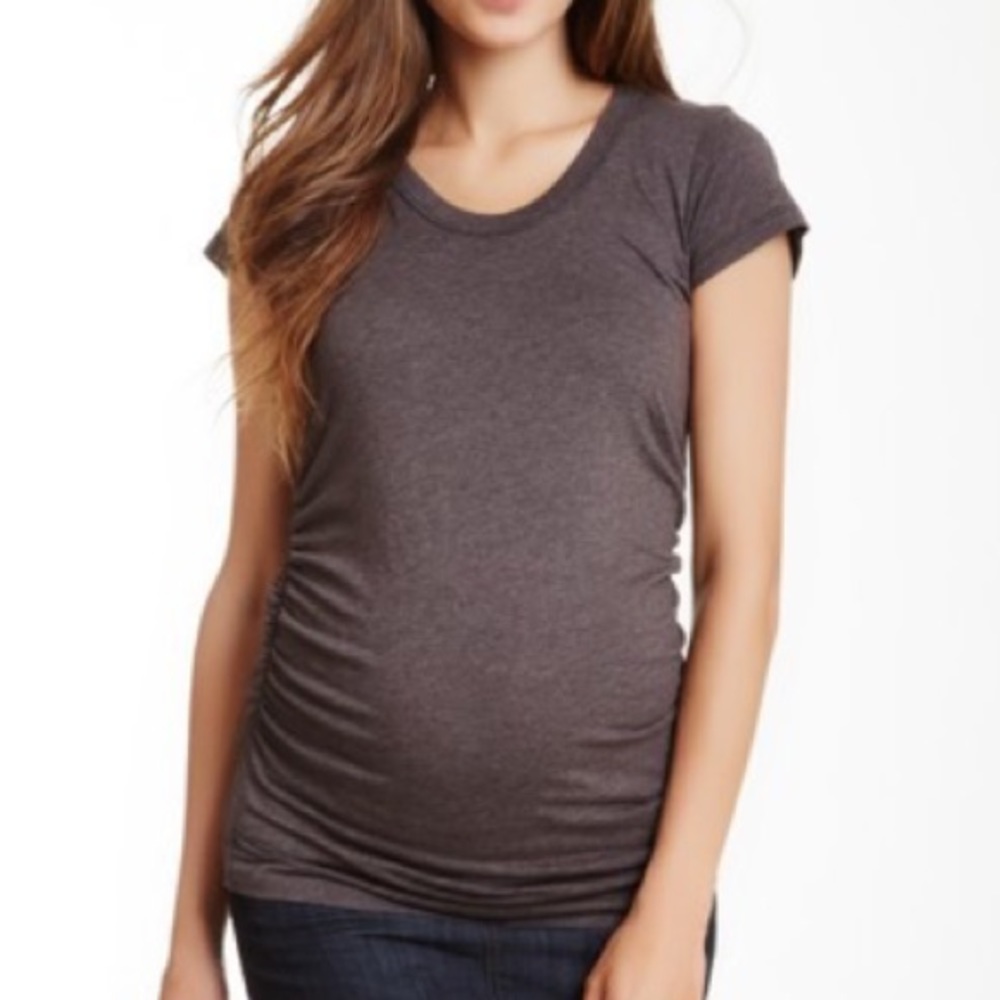 LAmade short sleeve maternity shirt in gray